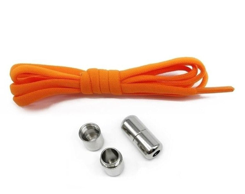 Cadarço Mágico Inteligente - Sem Laço com Bloqueio de Metal G1P6 Cadarço Inteligente Casa Tech Loja Laranja 
