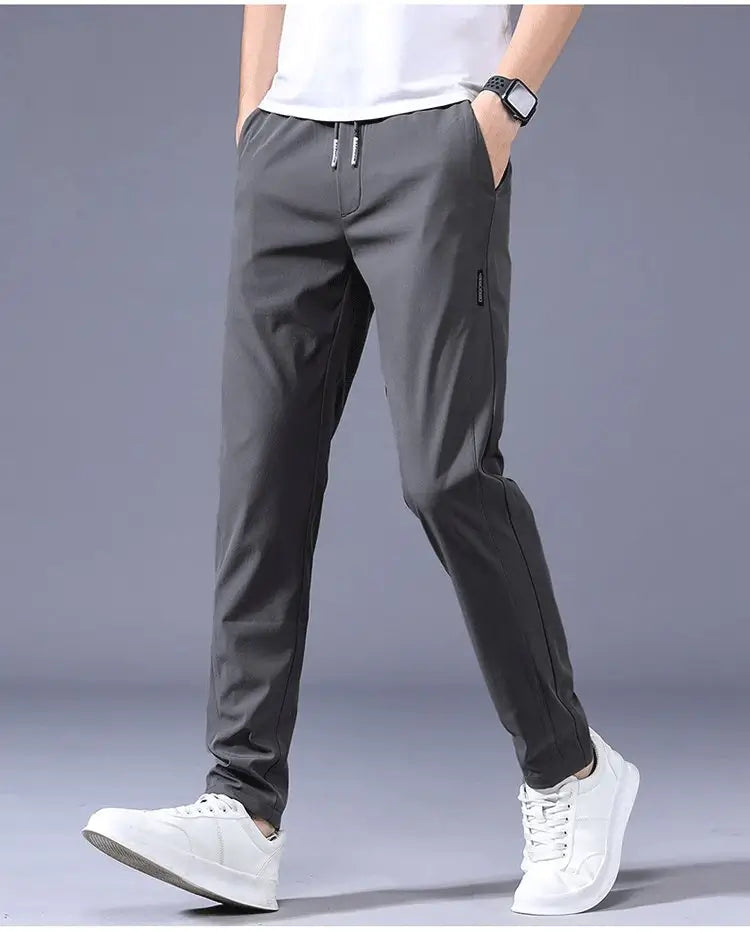 Calça Flex Masculina Confortável Jogger ROU10 - Calça Flex Masculina Confortável Jogger Casa Tech Loja Cinza Escuro M 