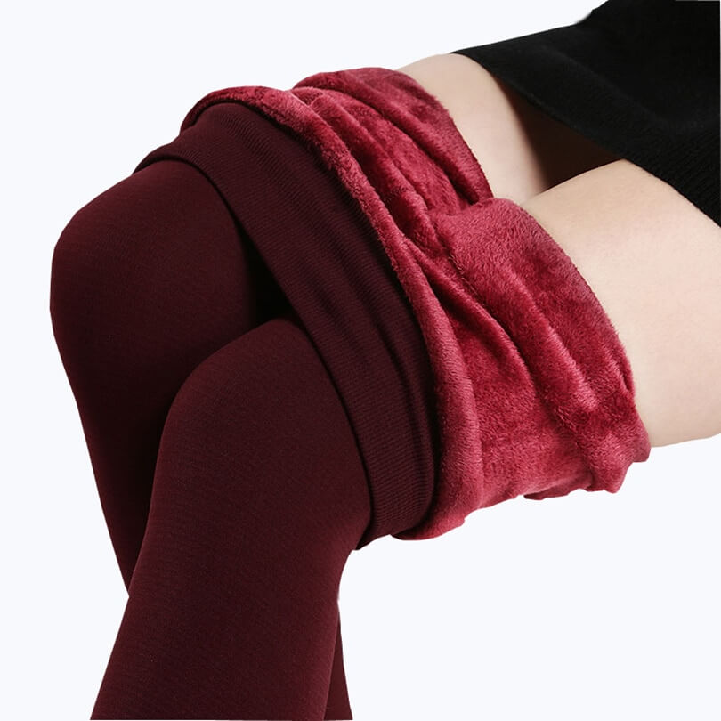 Calça Legging Feminina Acolchoada com Forro de Lã G8P24 Casa Tech Loja Bordô S 