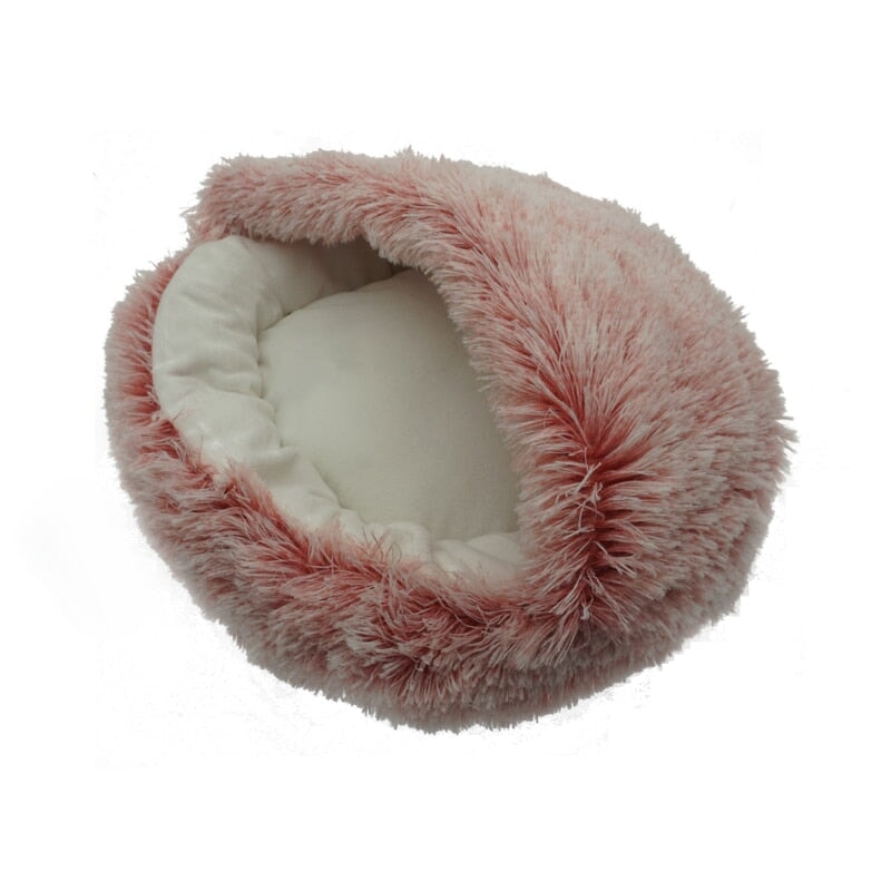 Caminha iglu para cães e gatos CAT03 - Caminha iglu para cães e gatos Casa Tech Rosa curto 40 cm 