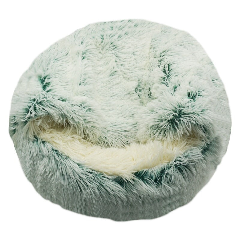 Caminha iglu para cães e gatos CAT03 - Caminha iglu para cães e gatos Casa Tech Verde longo 40 cm 