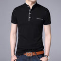 Camisa Masculina Gola Polo Minimalista CAM05 - Camisa Masculina Gola Polo Minimalista Casa Tech Preto P 