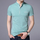Camisa Masculina Gola Polo Minimalista CAM05 - Camisa Masculina Gola Polo Minimalista Casa Tech Verde P 