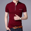 Camisa Masculina Gola Polo Minimalista CAM05 - Camisa Masculina Gola Polo Minimalista Casa Tech Vermelo P 