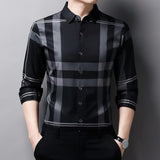 Camisa Masculina Social Manga Longa Xadrez Slim