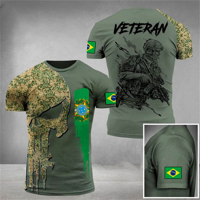 Camiseta do Brasil Caveira ROU12 - Camiseta do Brasil Caveira Casa Tech Loja PF Caveira XXS 