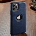 Capinha de Couro para iPhone (11, 11 Pro, 11 Pro Max, 12, 12 Pro, 12 Pro Max, 12 Mini, X, XR, XR Max, Xs, Xs Max) G1P12 - Capinha de Couro para iPhone Casa Tech Loja iPhone XS MAX Azul 