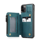Capinha de Iphone com Carteira ACE6 - Capinha de Iphone com Carteira Casa Tech Loja Azul iphone 11 