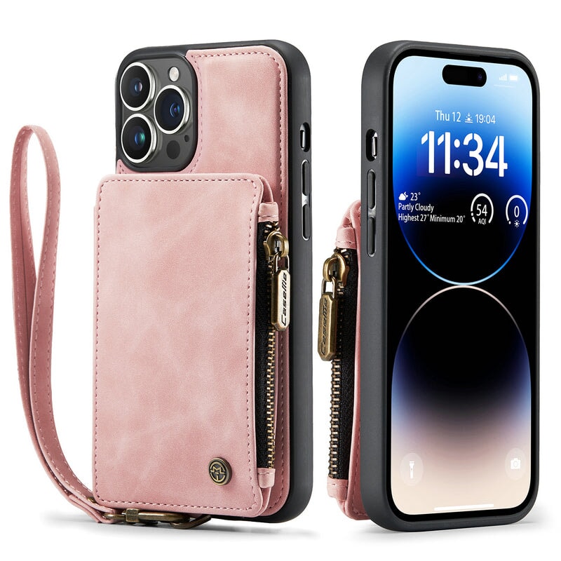 Capinha de Iphone com Carteira CCM03 - Capinha de Iphone com Carteira Casa Tech Loja Rosa iphone 11 