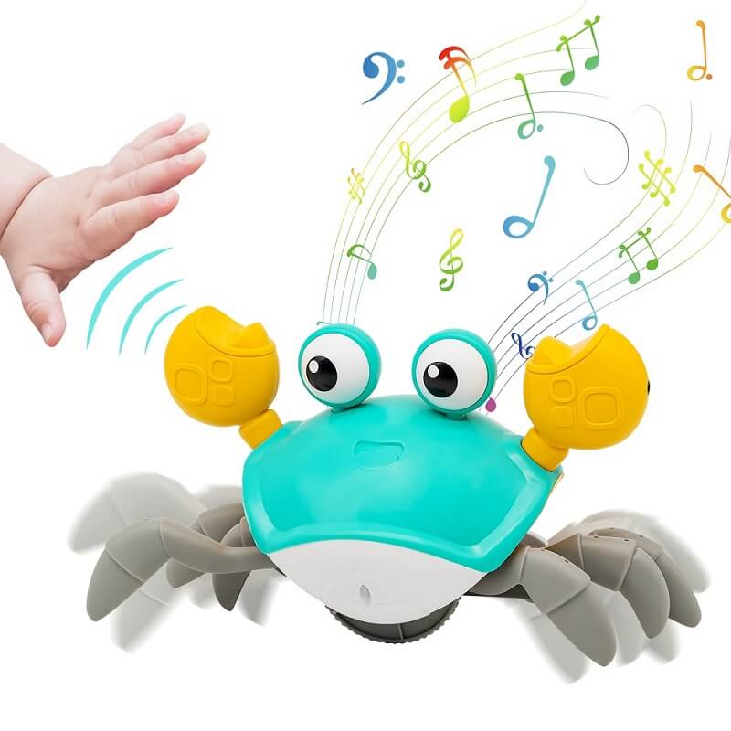 Caranguejo Criativo com Sensor de Obstáculos, Música e Luzes Brinquedo Educativo KID5 - Caranguejo Criativo com Sensor de Obstáculos, Música e Luzes Brinquedo Educativo Casa Tech Loja Azul 
