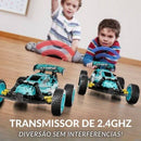 Carrinho de Controle Remoto de Drift Recarregável BRI27 - Carrinho de Controle Remoto Grande Drift Casa Tech 