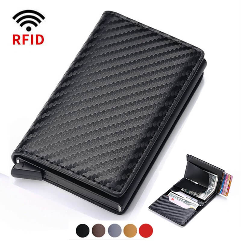 Carteira Minimalista Antifurto RFID com Ejeção Automática de Cartões ACE7 - Carteira Minimalista Antifurto RFID com Ejeção Automática de Cartões Casa Tech Loja 
