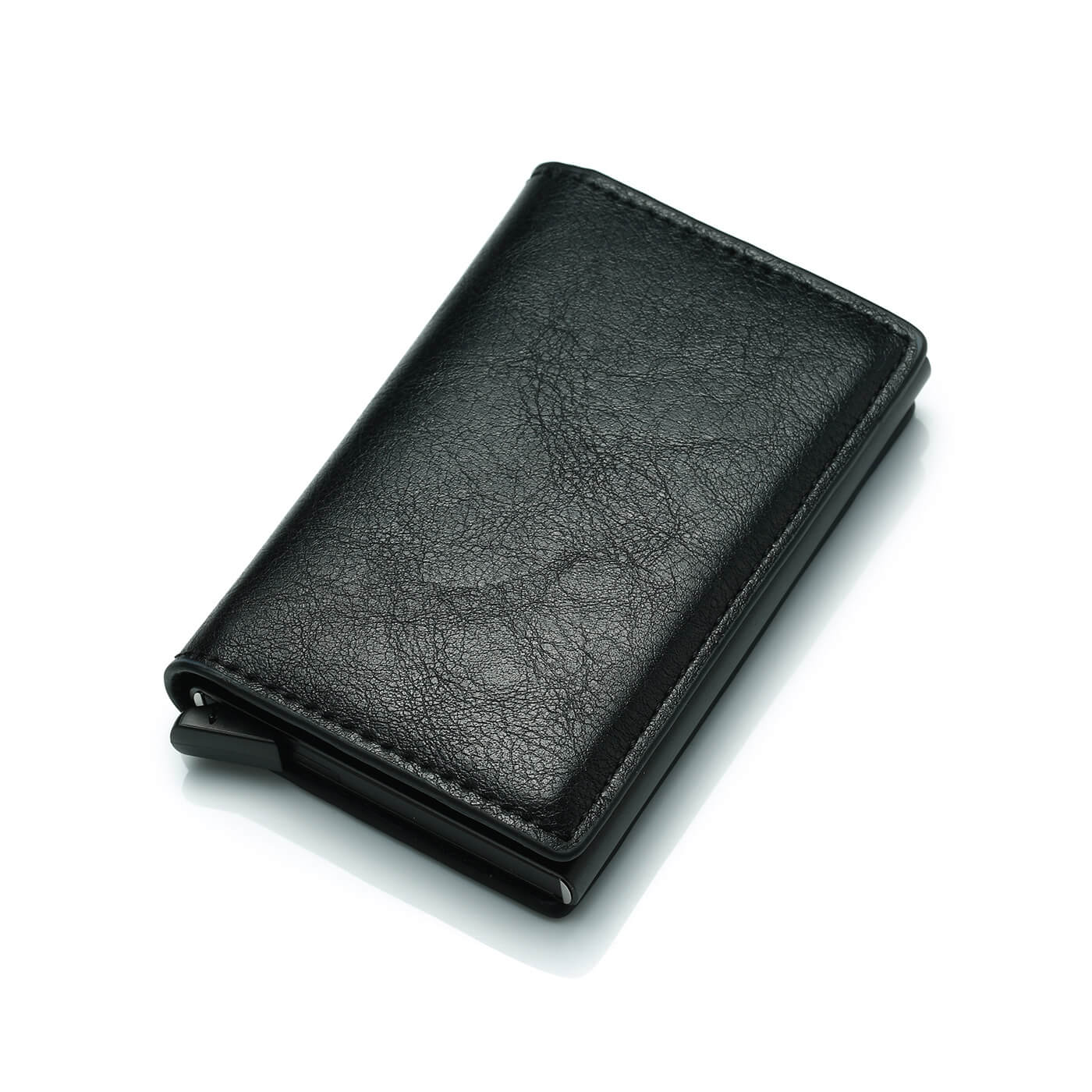 Carteira Minimalista Antifurto RFID com Ejeção Automática de Cartões ACE7 - Carteira Minimalista Antifurto RFID com Ejeção Automática de Cartões Casa Tech Loja Preto 
