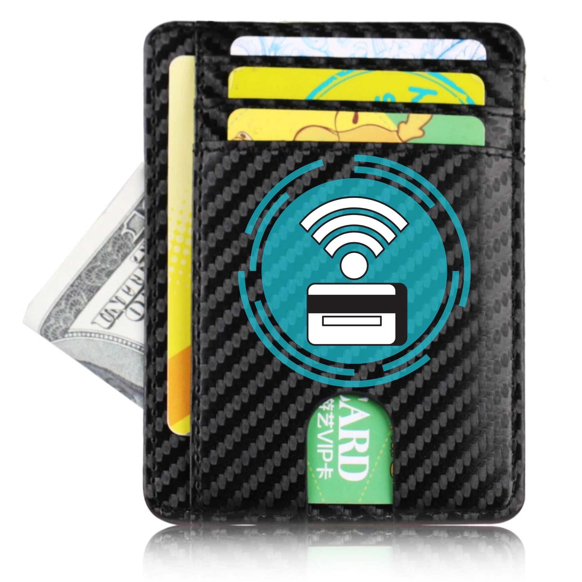 Carteira Minimalista Slim Com Proteção Rfid King Fibo Carbon G1P8- Carteira Minimalista Casa Tech Loja 