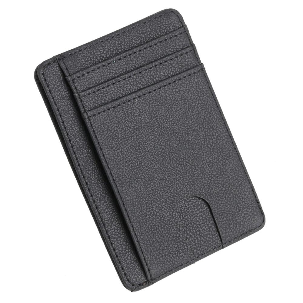 Carteira Minimalista Slim Com Proteção Rfid King Fibo Carbon G1P8- Carteira Minimalista Casa Tech Loja Cinza Escuro 