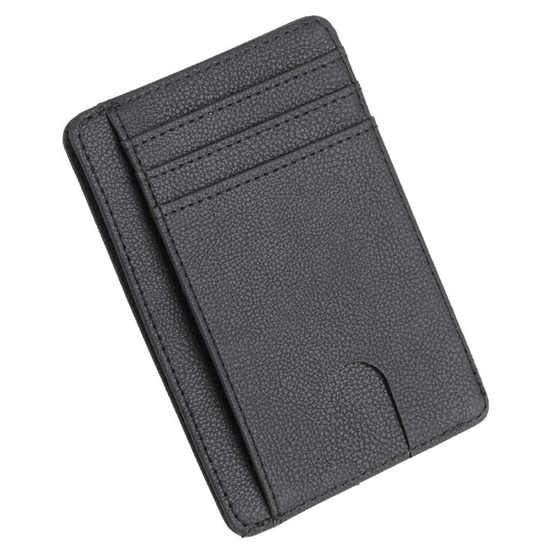 Carteira Minimalista Slim Com Proteção Rfid King Fibo Carbon G1P8- Carteira Minimalista Casa Tech Loja Cinza Escuro 