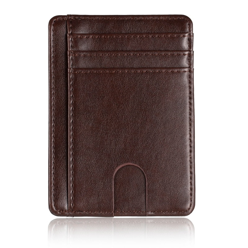 Carteira Minimalista Slim Com Proteção Rfid King Fibo Carbon G1P8- Carteira Minimalista Casa Tech Loja Marrom Escuro 