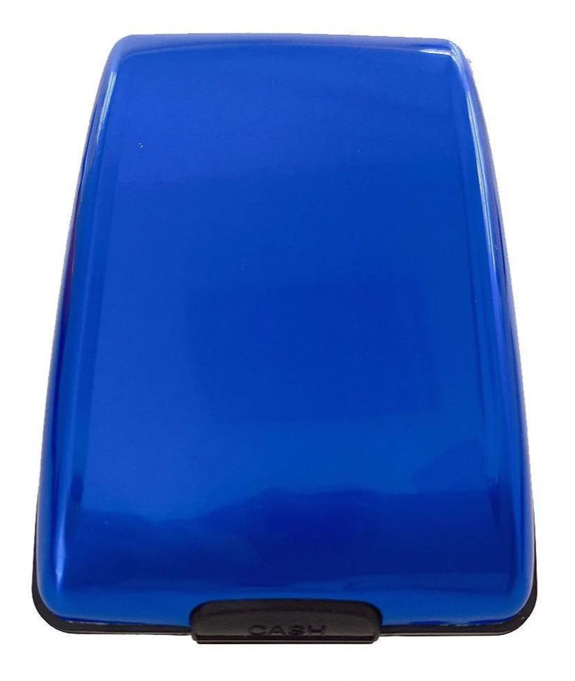 Carteira Slim Protect® - Antifurto RFID G1P9- Carteira Proteção RFID Casa Tech Loja Azul 