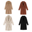 Casaco de Frio Feminino Teddy com Lã JCF03 - Casaco Sobretudo Feminino Teddy de Lã Frio Inverno Casa Tech 