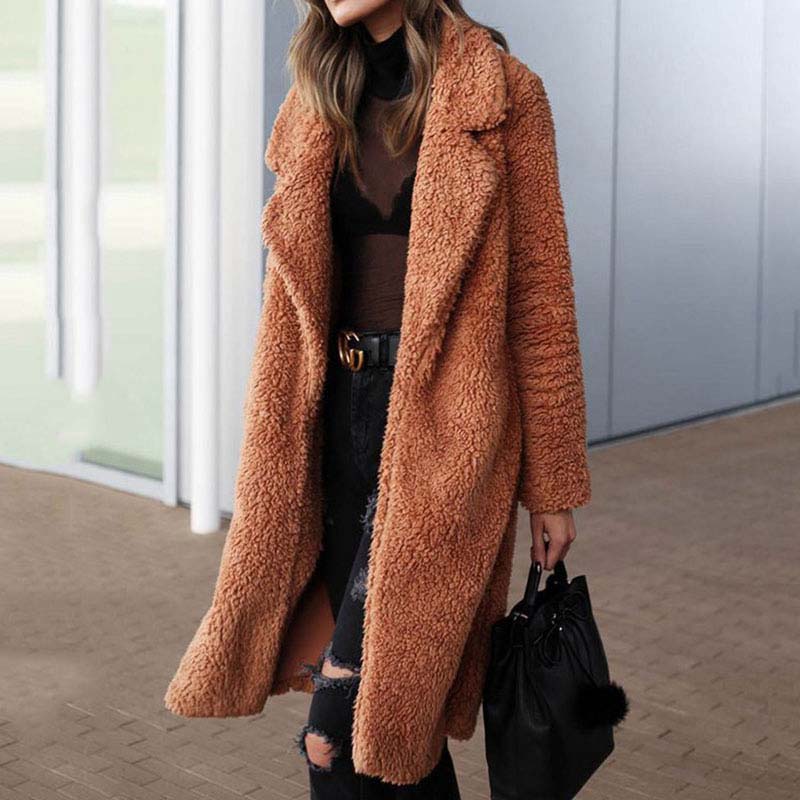 Casaco Sobretudo Feminino Teddy de Lã Frio Inverno G8P5 Casa Tech Loja 