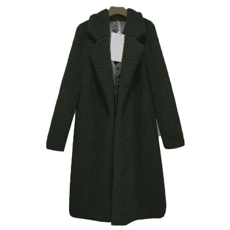 Casaco Sobretudo Feminino Teddy de Lã Frio Inverno G8P5 Casa Tech Loja 