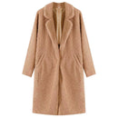 Casaco Sobretudo Feminino Teddy de Lã Frio Inverno G8P5 Casa Tech Loja Marrom P 