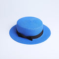 Chapéu de Palha Feminino Panamá CBF02 - Chapéu de Palha Feminino Panamá Casa Tech Azul Adulto 56-58cm 
