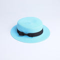 Chapéu de Palha Feminino Panamá CBF02 - Chapéu de Palha Feminino Panamá Casa Tech Azul Claro Adulto 56-58cm 