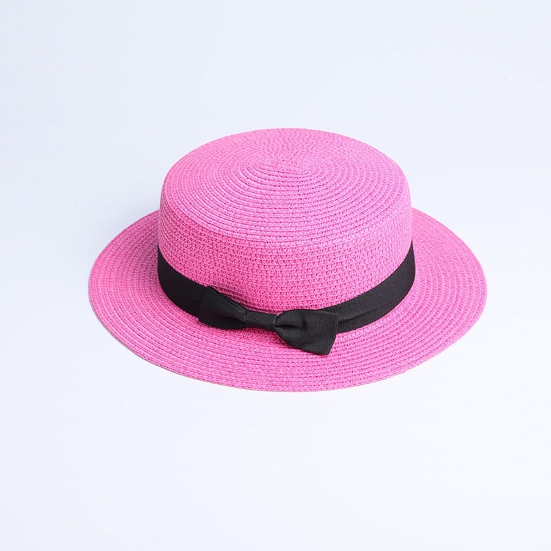 Chapéu de Palha Feminino Panamá CBF02 - Chapéu de Palha Feminino Panamá Casa Tech Rosa Adulto 56-58cm 