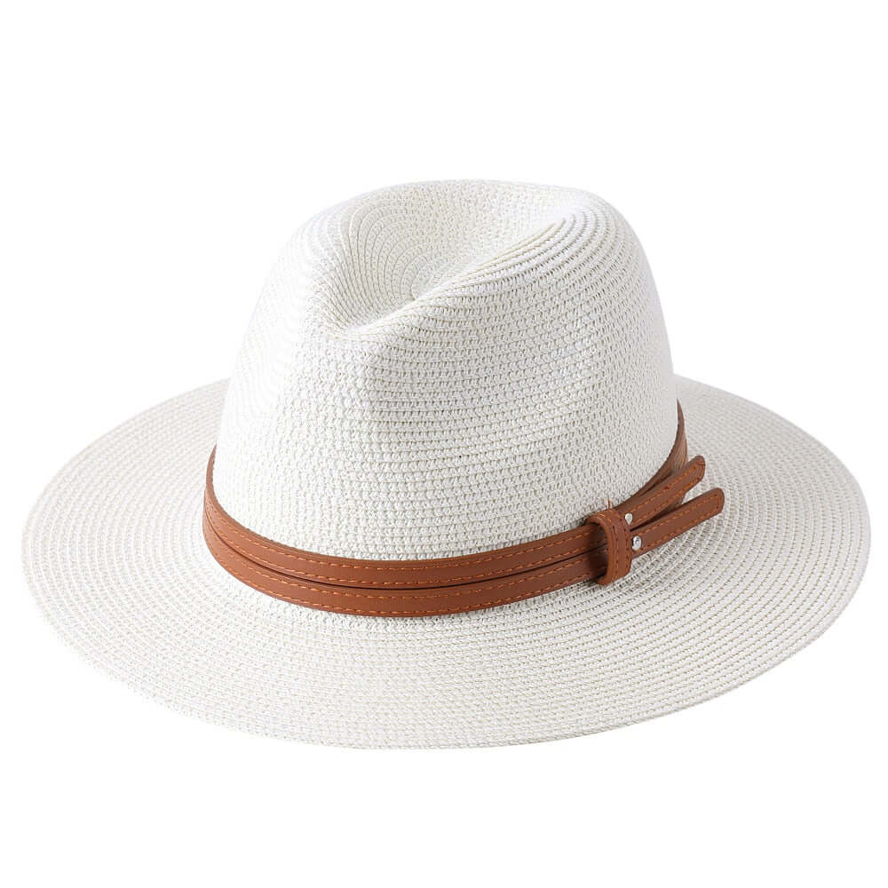 Chapéu Panamá Unissex G6P16 - Chapéu Unissex Panamá - Fine Style Casa Tech Loja Branco Leite 56-58cm 