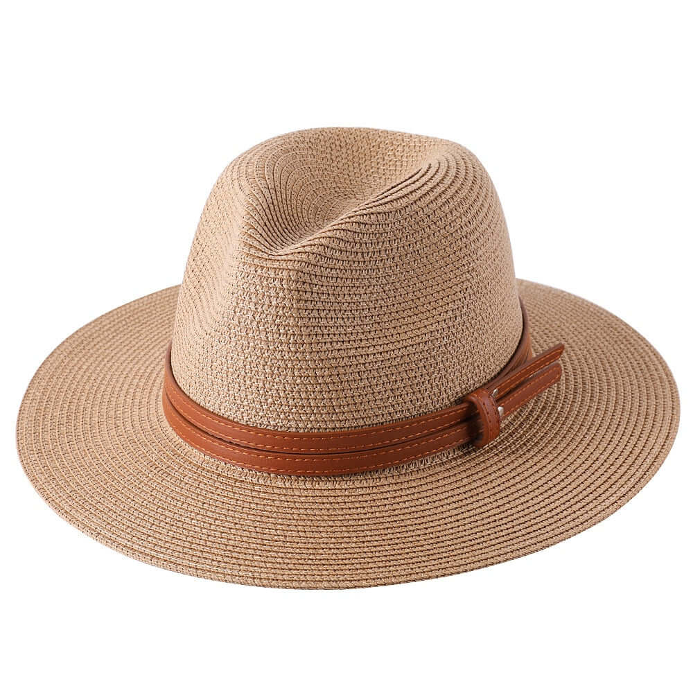 Chapéu Panamá Unissex G6P16 - Chapéu Unissex Panamá - Fine Style Casa Tech Loja Khaki 56-58cm 