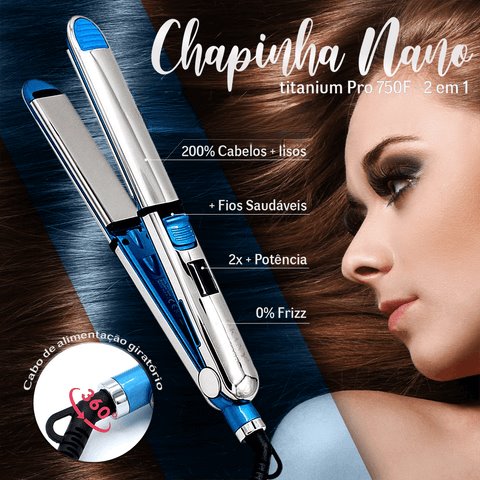 Chapinha Nano Titanium Profissional 750F - 2 em 1 G5P20 - Chapinha Nano Titanium Profissional 750F - 2 em 1 Casa Tech Loja 
