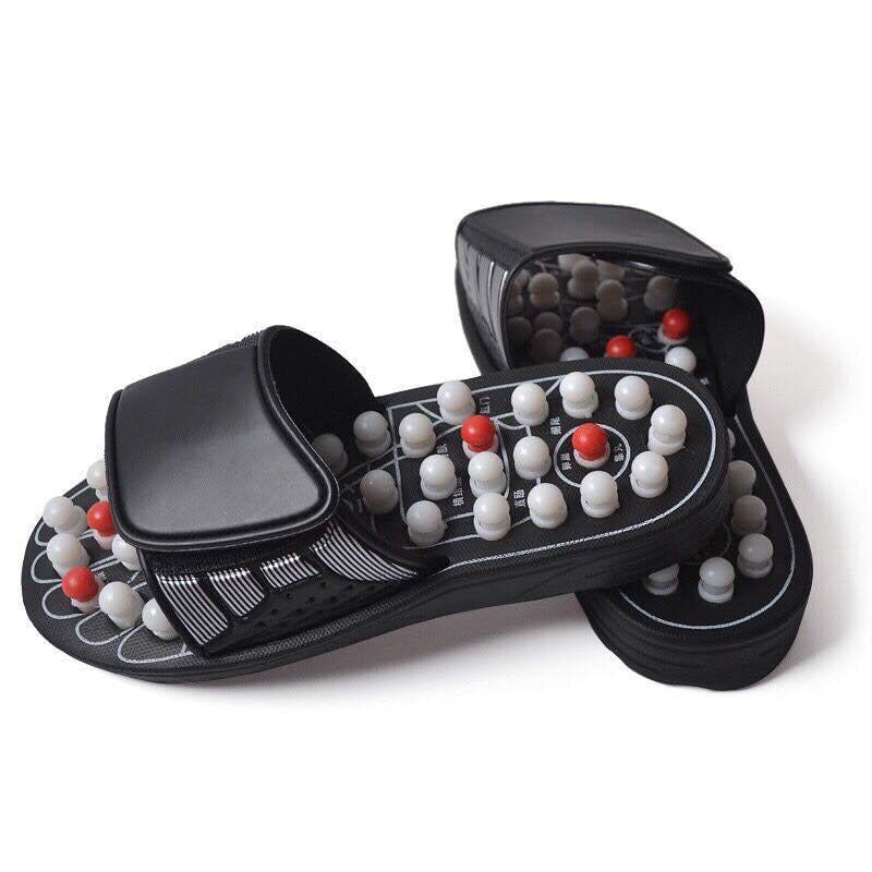 Chinelo Massageador SCM03 - Chinelo Ortopédico Massageador Casa Tech Preto / Branco 36 