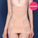 Cinta Modeladora Pós-Parto Alta Compressão MEB03 - Cinta Modeladora Pós-Parto Alta Compressão Casa Tech Marrom P 