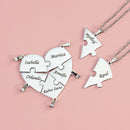 Colar da Amizade de Coração Quebra-Cabeças Personalizado G5P2 - Colar Quebra-Cabeças Coração Personalizado Casa Tech Loja 