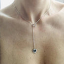 Colar de Coração em Prata 925 JSF07 - Colar de Coração em Prata 925 Casa Tech 