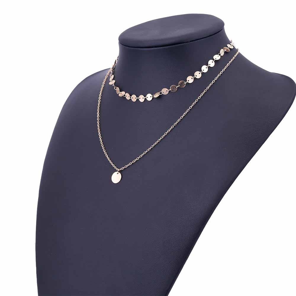 Colar Feminino Eco JSF03 - Colar Feminino Eco Casa Tech Loja Dourado 