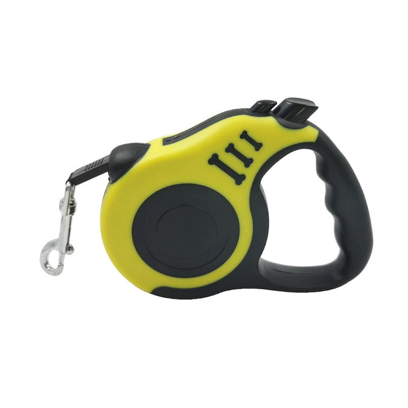 Coleira para Cachorro Retrátil DOG07 - Coleira para Cachorro Retrátil Casa Tech Amarelo 5 m 
