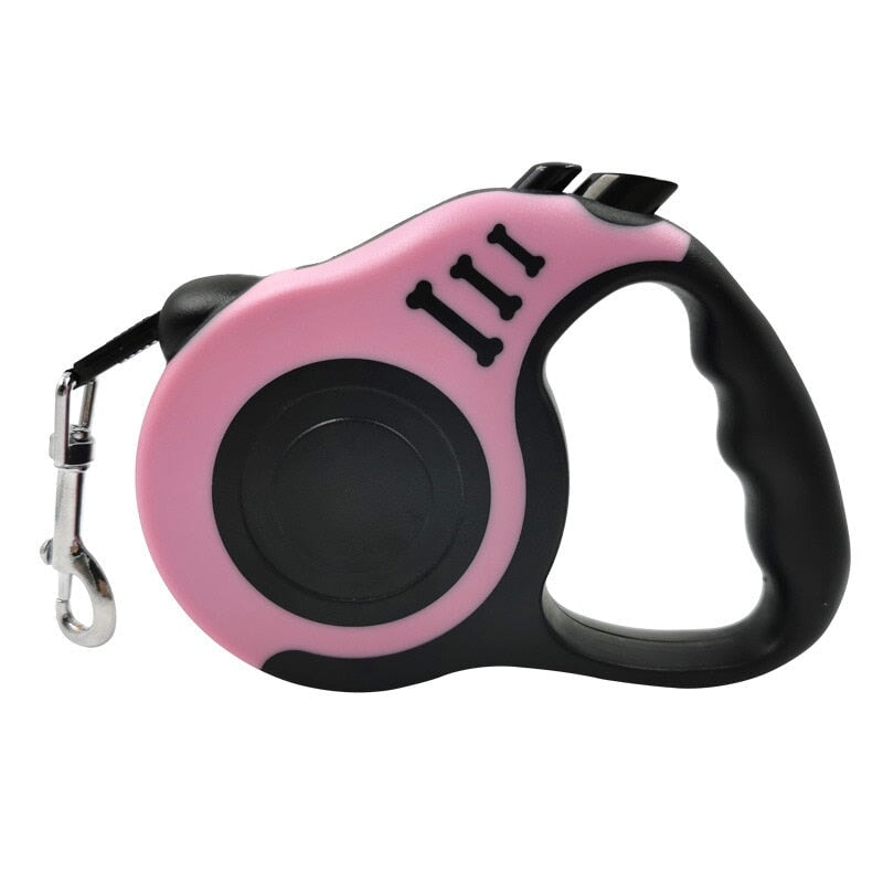 Coleira para Cachorro Retrátil DOG07 - Coleira para Cachorro Retrátil Casa Tech Rosa 5 m 