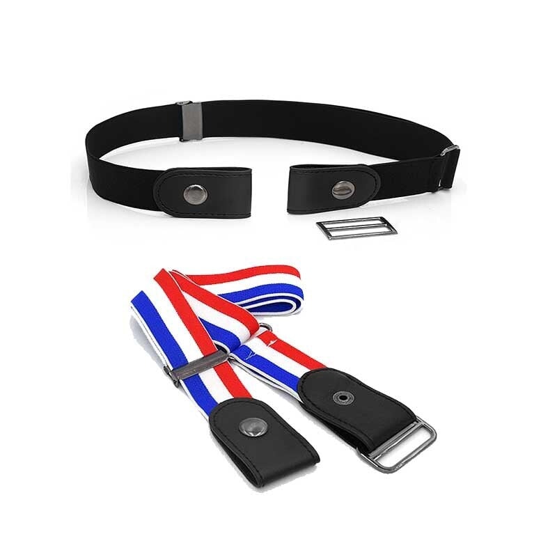 COMPRE 1 LEVE 2 - Cinto Invisível Ajustável 0 Casa Tech Preto / Listra Azul e Vemelha Adulto (90 -120 cm) 