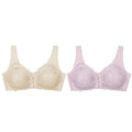 Compre 1 Leve 2 - Sutiã de Renda Max Confort LIF19 - Compre 1 Leve 2 - Sutiã de Renda Max Confort Casa Tech Bege + Rosa P 