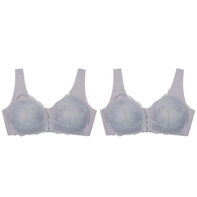 Compre 1 Leve 2 - Sutiã de Renda Max Confort LIF19 - Compre 1 Leve 2 - Sutiã de Renda Max Confort Casa Tech Cinza + Cinza P 