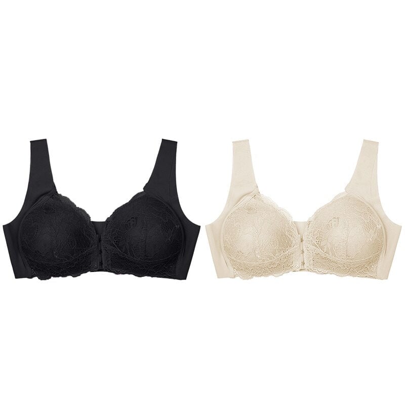 Compre 1 Leve 2 - Sutiã de Renda Max Confort LIF19 - Compre 1 Leve 2 - Sutiã de Renda Max Confort Casa Tech Preto + Bege P 
