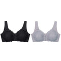 Compre 1 Leve 2 - Sutiã de Renda Max Confort LIF19 - Compre 1 Leve 2 - Sutiã de Renda Max Confort Casa Tech Preto + Cinza P 