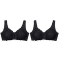 Compre 1 Leve 2 - Sutiã de Renda Max Confort LIF19 - Compre 1 Leve 2 - Sutiã de Renda Max Confort Casa Tech Preto + Preto P 