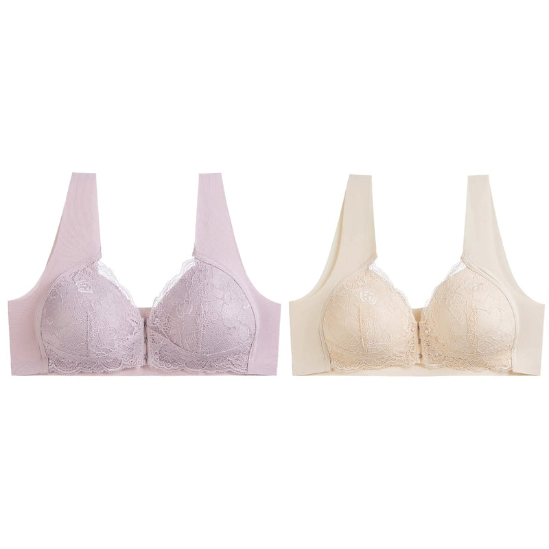 Compre 1 Leve 2 - Sutiã Sexy Comfort LIN10 - Compre 1 Leve 2 - Sutiã Sexy Comfort Casa Tech Loja Rosa + Bege M 