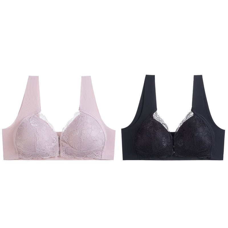 Compre 1 Leve 2 - Sutiã Sexy Comfort LIN10 - Compre 1 Leve 2 - Sutiã Sexy Comfort Casa Tech Loja Rosa + Preto M 