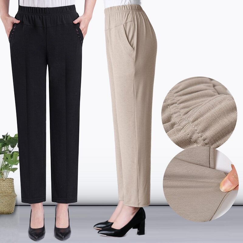 Compre 1 Leve 3 - Calça Feminina Larga Gelo BCSF06 - Compre 1 Leve 3 - Calça Feminina Larga Gelo Casa Tech 