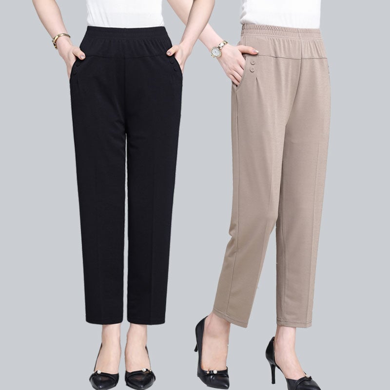 Compre 1 Leve 3 - Calça Feminina Larga Gelo BCSF06 - Compre 1 Leve 3 - Calça Feminina Larga Gelo Casa Tech 