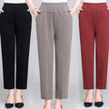 Compre 1 Leve 3 - Calça Feminina Larga Gelo BCSF06 - Compre 1 Leve 3 - Calça Feminina Larga Gelo Casa Tech Preto + bege + vermelho M 